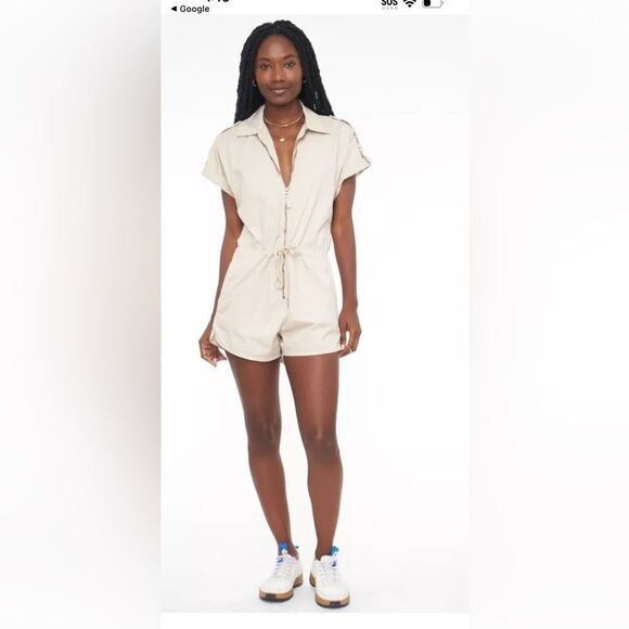 Pistola Beige Short Sleeve Jumpsuit - Picture 4 of 15